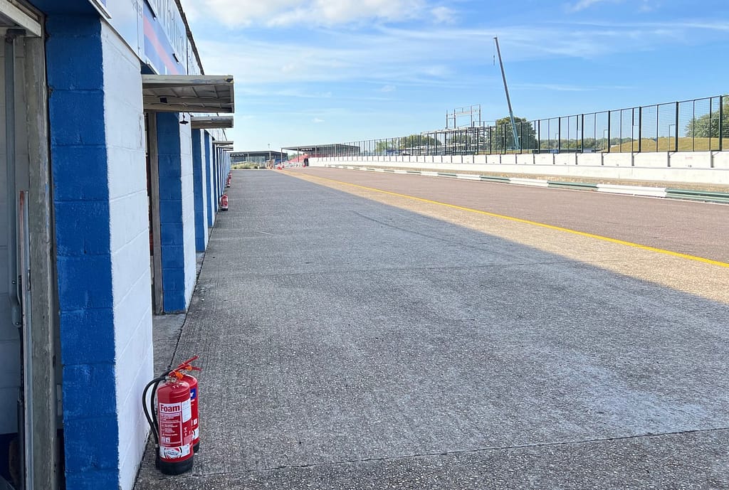 Pit lane before the fun begins