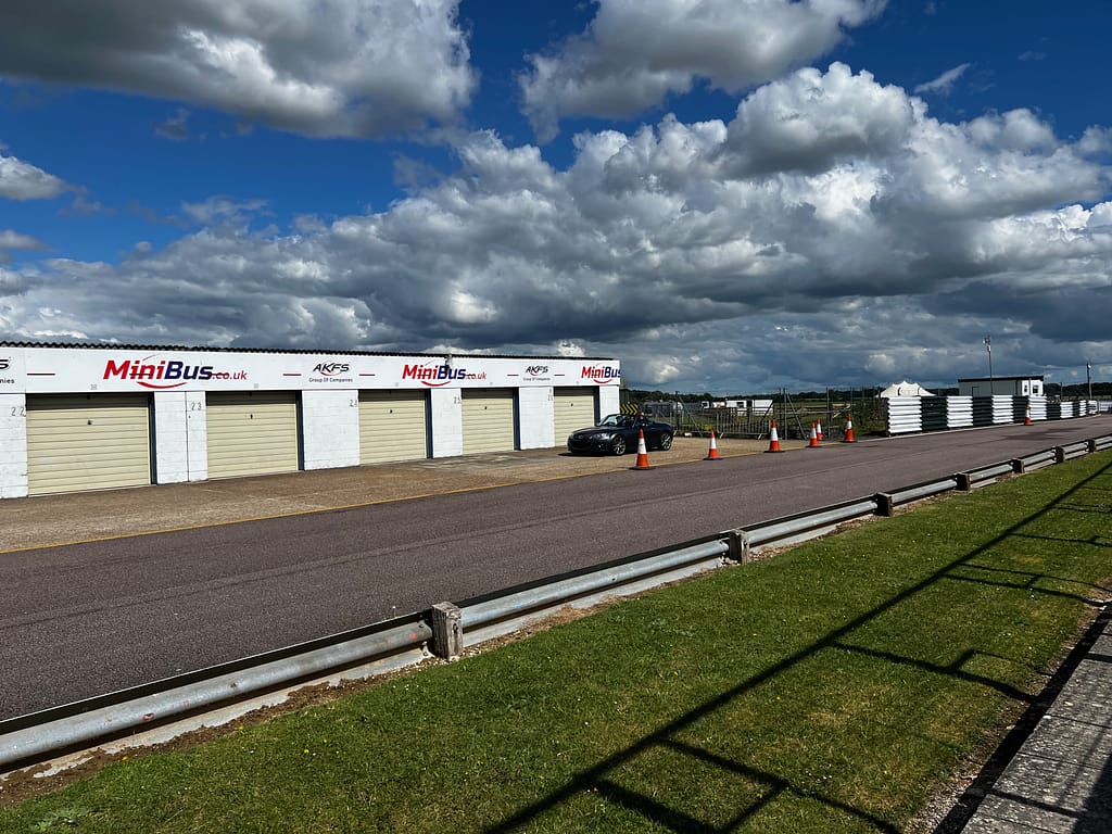 The End garage has been removed red since my last visit which makes access to the track pit lane easier